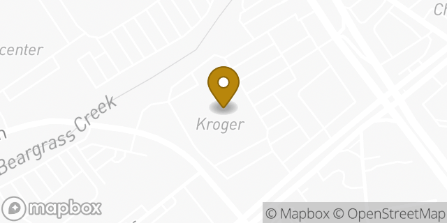 Map showing the location of Kroger in Louisville, KY 40218