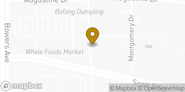 Map showing the location of Chipotle Mexican Grill in Santa Clara, CA 95054