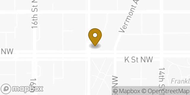 Map showing the location of Starbucks in Washington, DC 20005