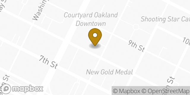 Map showing the location of Citibank in Oakland, CA