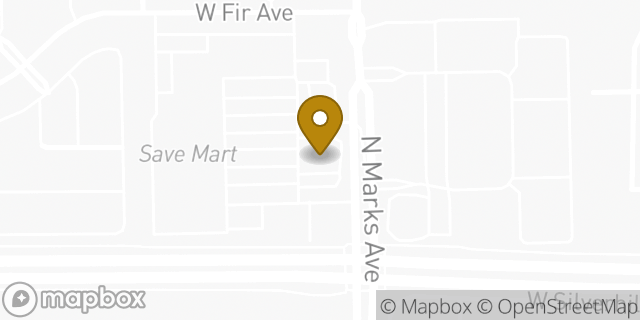 Map showing the location of McDonald's in Fresno, CA 93711