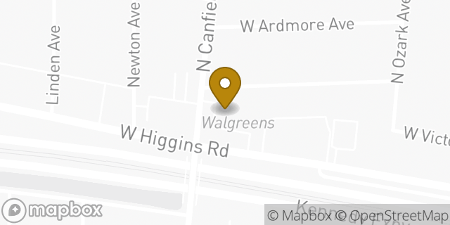Map showing the location of Walgreens in Chicago, IL 60631
