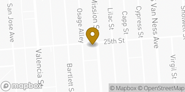 Map showing the location of Chase Bank in San Francisco, CA 94110