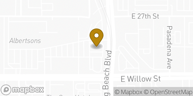 Map showing the location of Starbucks in Long Beach, CA 90806