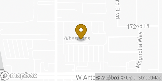 Map showing the location of Albertsons in Gardena, CA 90248