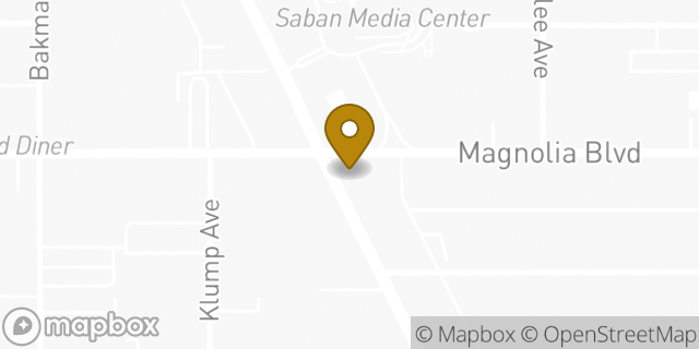 Map showing the location of Starbucks in North Hollywood, CA 91601