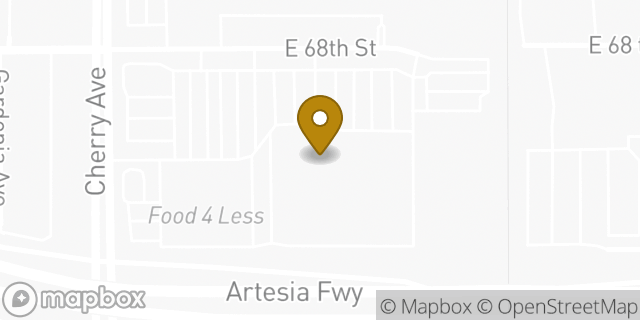 Map showing the location of Starbucks in Long Beach, CA 90805