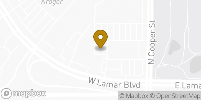 Map showing the location of Chase Bank in Arlington, TX 76012
