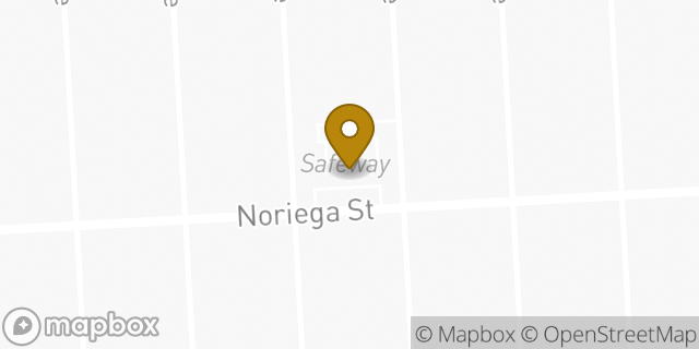 Map showing the location of Starbucks in San Francisco, CA 94122