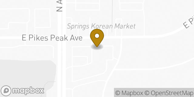Map showing the location of Baskin-Robbins in Colorado Springs, CO 80909
