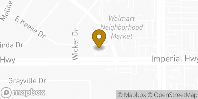 Map showing the location of McDonald's in La Mirada, CA 90638