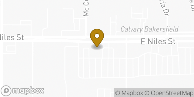 Map showing the location of Starbucks in Bakersfield, CA 93306