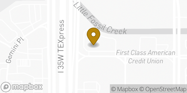 Map showing the location of La Quinta Inn and Suites in Fort Worth, TX 76137