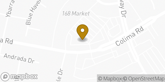 Map showing the location of Starbucks in Rowland Heights, CA 91748