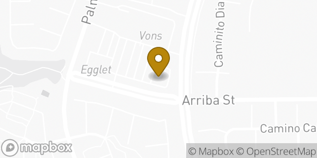 Map showing the location of Papa John's Pizza in San Diego, CA 92122