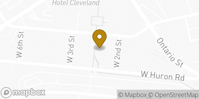 Map showing the location of Chase Financial Plaza in Cleveland, OH 44113