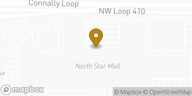 Map showing the location of LensCrafters in San Antonio, TX 78216