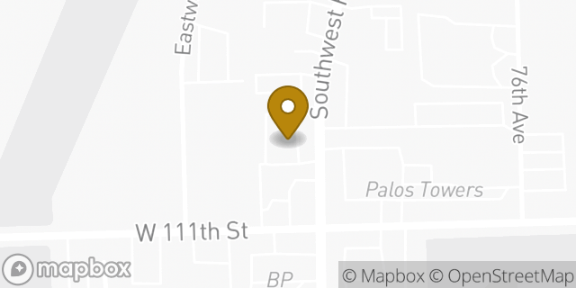 Map showing the location of McDonald's in Palos Hills, IL 60465