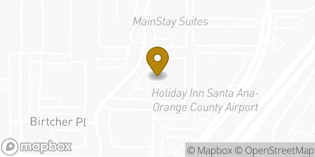 Map showing the location of La Quinta Inn & Suites in Santa Ana, CA 92705