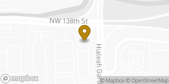 Map showing the location of Planet Fitness in Hialeah, FL 33018