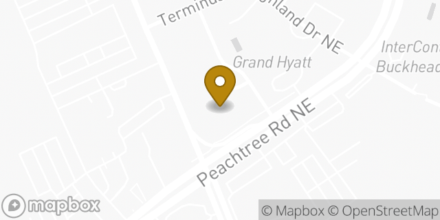 Map showing the location of Terminus 100 in Atlanta, GA 30305