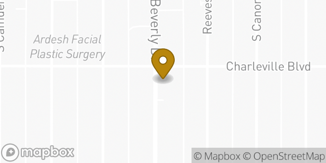 Map showing the location of Starbucks in Beverly Hills, CA 90212
