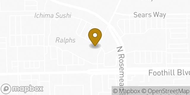 Map showing the location of Baskin-Robbins in Pasadena, CA 91107