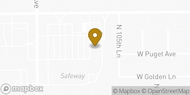 Map showing the location of Subway in Peoria, AZ 85345