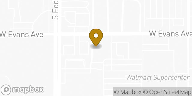 Map showing the location of 7-Eleven in Denver, CO 80219