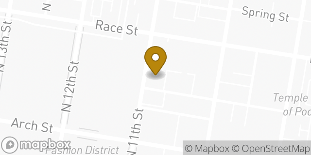 Map showing the location of Banner Care Walk-in Family Clinic in Philadelphia, PA 19107