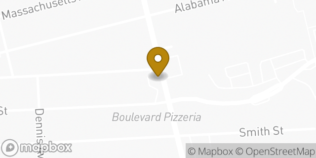 Map showing the location of Subway in Cranston, RI 02905