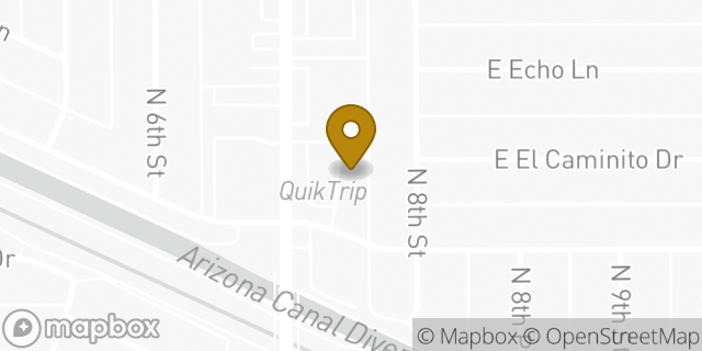 Map showing the location of QuikTrip in Phoenix, AZ 85020