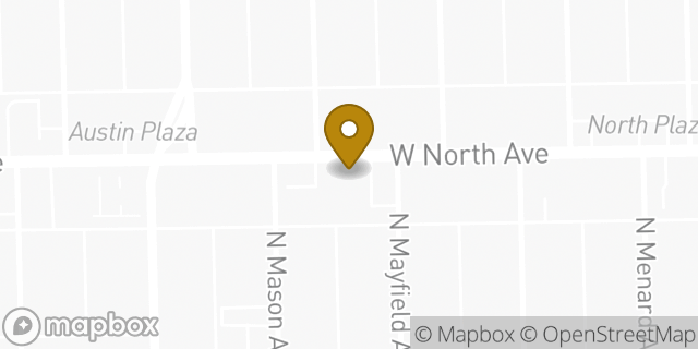 Map showing the location of AutoZone in Chicago, IL 60639