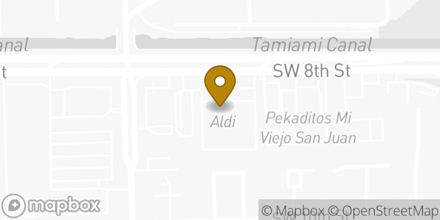 Map showing the location of Aldi in Miami, FL 33184