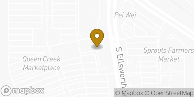 Map showing the location of Chipotle Mexican Grill in Queen Creek, AZ 85142