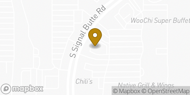 Map showing the location of Subway in Mesa, AZ 85209