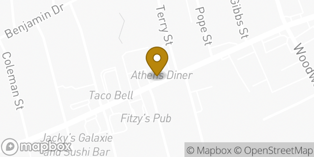 Map showing the location of Subway in North Providence, RI 02904