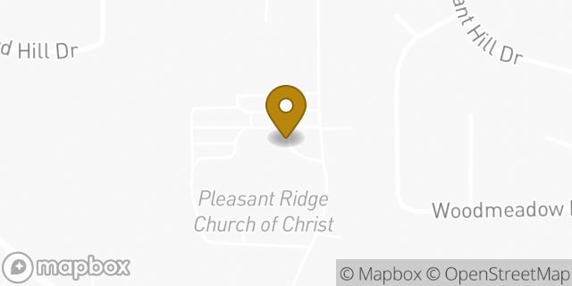 Map showing the location of Pleasant Ridge Church of Christ in Arlington, TX 76016