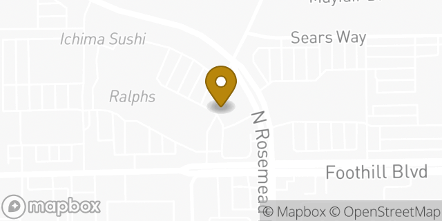 Map showing the location of Subway in Pasadena, CA 91107