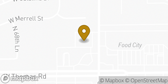 Map showing the location of Walgreens in Phoenix, AZ 85033