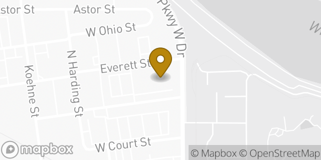 Map showing the location of The Church of Jesus Christ of Latter-day Saints in Indianapolis, IN 46222