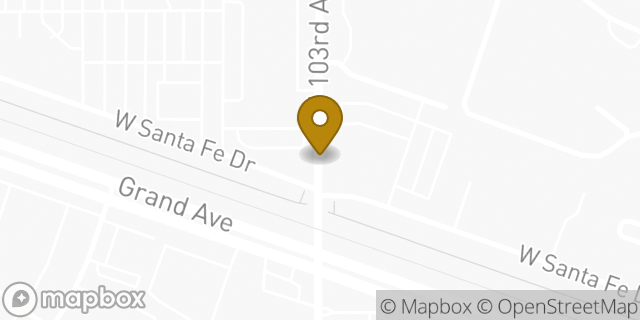 Map showing the location of Banner Olive Branch Senior Center in Sun City, AZ 85351
