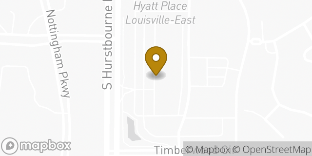 Map showing the location of Aldi in Louisville, KY 40222