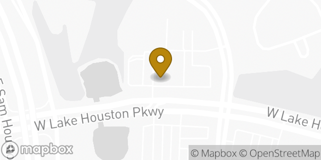 Map showing the location of Starbucks in Houston, TX 77044
