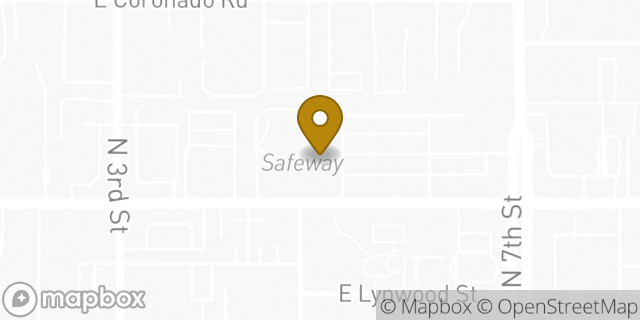 Map showing the location of Safeway in Phoenix, AZ 85004