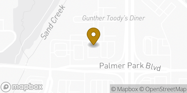 Map showing the location of Subway in Colorado Springs, CO 80915