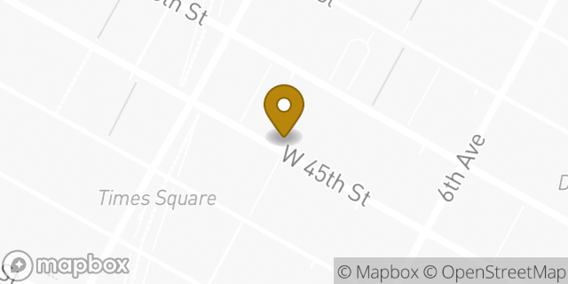 Map showing the location of WeWork in New York, NY 10036