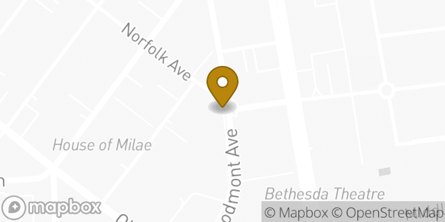 Map showing the location of Starbucks in Bethesda, MD 20814