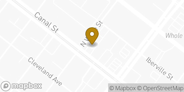 Map showing the location of McDonald's in New Orleans, LA 70119
