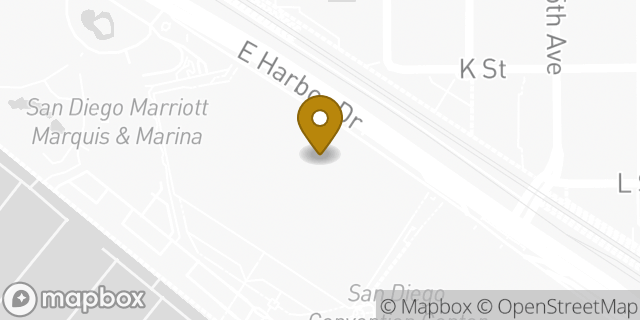 Map showing the location of Starbucks in San Diego, CA 92101